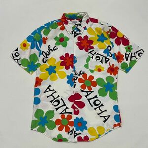 k387 60s ビンテージ MARGOLIS BD アロハ ハワイアン シャツ ボタンダウン 花 柄 フラワー ALOHA SHIRT Hawaiian vintage 