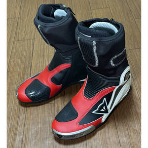 ★ダイネーゼ　R AXIAL PRO IN BOOTS　ホワイト/ドゥカティレッド　US8.5／EU41／UK7.5／MM270★ 中古美品