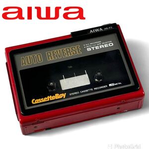 【希少/RED】AIWA アイワ HS-F2 Casette boy カセットレコーダー レッド ステレオ CassetteBoy AUTO REVERSE ポータブル プレーヤー