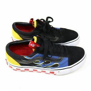 VANS (ヴァンズ) OLD SKOOL / オールド スクール ファイヤーパターン チェッカー V36CF F.PTN 中古品 23.5cm □