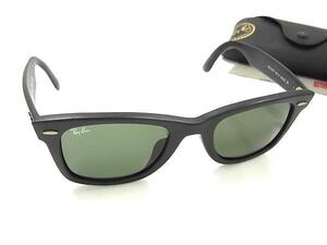 1円 ■美品■ Ray-Ban レイバン RB2140ーF 901ーS ウェイファーラー サングラス メガネ 眼鏡 メンズ ブラック系 FB9418