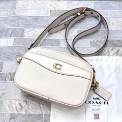 美品✨ COACH コーチ ホワイト カメラバッグ レザー ショルダーバッグ