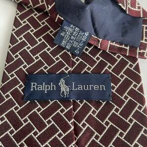 RALPH LAUREN（ ラルフローレン) 長方形ボルドーネクタイ