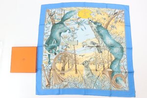 HERMES エルメス カレ90 CHASSE au BOIS 森の狩猟 シルク SILK 100% スカーフ ファッション小物 レディース 4296-Y