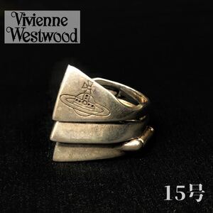 T■ Vivienne Westwood ヴィヴィアン ウェストウッド ナックルダスター リング 15号 silver シルバー925 指輪 アクセサリー 中古品