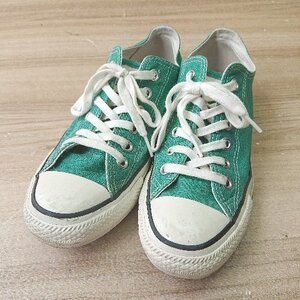 ◇ CONVERSE コンバース スニーカー サイズ24.5 グリ－ン レディース E