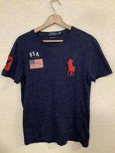 POLO RALPHLAUREN ラルフローレン　ビックポニー　半袖Tシャツ ネイビー セレクト　メンズ　古着　S