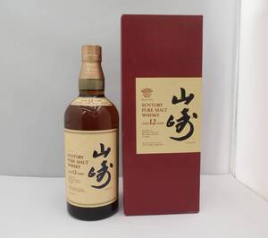 ★古酒★未開栓★SUNTORY PURE MALT WHISKY ピュアモルトウイスキー 山崎12年 750ml 43％ 赤箱