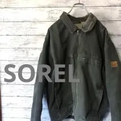 ソレル 厚手 ダメージジャケット カーキ Ｌ　SOREL ヴィンテージ古着