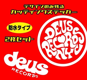 ◇送料無料◇DEUS RECORD NYC 防水ステッカー Type B ◇ ２種セット ◇デウス レコード エクス マキナ Deus Ex Machina【No.287】