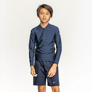 1610342-NIKE/ジュニア ロングスリーブ セットアップ スクール水着 上下 ボーイズ ガールズ 子供用/1