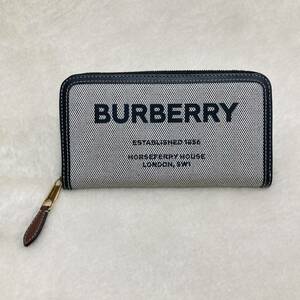 美品 BURBERRY 8039493 A1189ホースフェリープリント 長財布