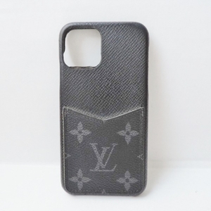 ルイヴィトン LOUIS VUITTON 携帯電話ケース/スマホカバー M69363 IPHONEバンパー11PRO レザー、牛革 モノグラムエクリプス×黒 FT0210