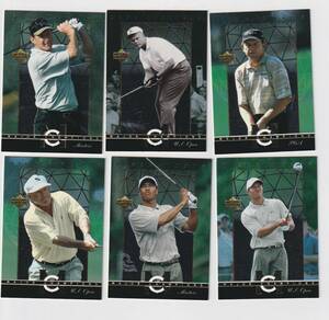 Upper Deck 2003 GOLF MAJOR CHAMPIONS TIGER WOODS, JACK NICKLAUS, ARNOLD PALMER, NICK FALDO NICK PRICE 6枚一組　５３３