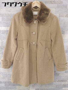 ◇ ◎ OLIVE des OLIVE オリーブ デ オリーブ つけ衿付き 長袖 コート サイズS ベージュ系 レディース