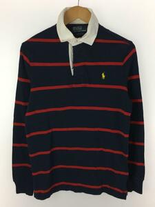 POLO RALPH LAUREN◆ポロシャツ/S/コットン/NVY/ボーダー