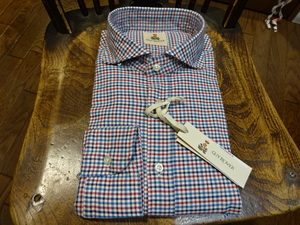 安い！新品　送料無料　イタリア製　ギローバー長袖のシャツ　タッターソール　L