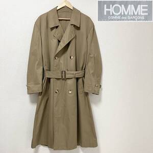 初期 デカオム 80s COMME des GARCONS HOMME ロング トレンチコート ベージュ Mサイズ コムデギャルソンオム VINTAGE archive 4080640