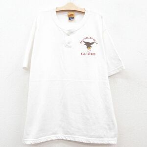 古着 半袖 Tシャツ キッズ ボーイズ 子供服 00s 鳥 ヘンリーネック 白 ホワイト 23may20