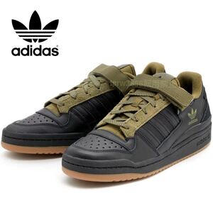 新品未使用 アディダス FORUM LOW【26cm】フォーラム 天然皮革 レザー 本革 adidas スニーカー アディダス 01928 ローカット 黒 靴