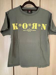 KORN コーン Tシャツ　カーキ take alook in the mirror 2003 2004 ヴィンテージ　M　 匿名配送