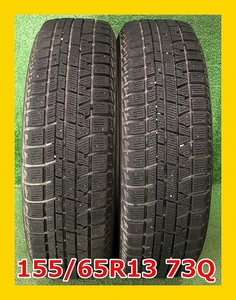 ★2019年製 155/65R13 73Q YOKOHAMA ice GUARD iG50 Plus 中古 スタッドレス 2本 13インチ★