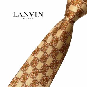 LANVIN ネクタイ 花柄 格子柄 ランバン USED 中古 m491