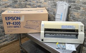 ♪♪4j014-2 EPSON エプソン ドットインパクトプリンタ VP-4300 100V 印刷 印字 伝票 帳票 オフィス 通電確認 現状♪♪