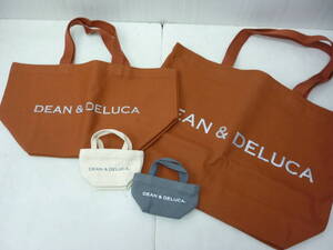 未使用 DEAN&DELUCA ディーンアンドデルーカ トート 2種 ミニトート グレー ナチュラル ●⑥ a