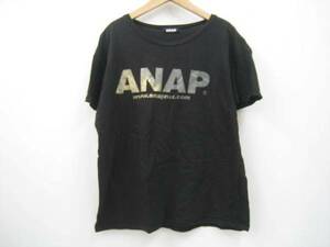 ANAP アナップ 半袖Ｔシャツ ロゴ ブラック 