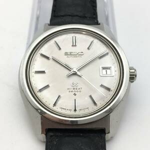 ○M246-428 SEIKO/セイコー GS HI-BEAT 36000 3針 Date デイト メンズ 自動巻き 腕時計 レザーベルト 6145-8000 稼働品