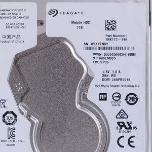 〈即決〉Seagate 2.5インチ Mobile HDD 1TB ハードディスク 使用時間 560時間 ［ゆうパケット発送対応］