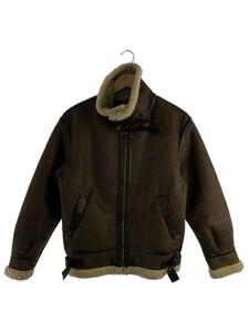 ALPHA INDUSTRIES◆B-3 FAKE LEATHER FLIGHT JACKET/M/ブラウン/TA1398-068