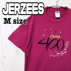 JERZEES ジャージーズ ピンク Tシャツ 半袖 クルーネック Mサイズ古着