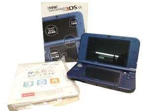 極美品 ◎New ニンテンドー3DS LL メタリックブルー 任天堂 ゲーム機 本体 NINTENDO 3Dスクリーン amiibo