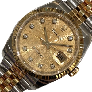 ロレックス ROLEX デイトジャスト36 ホリコン 116233G ゴールド 腕時計 メンズ 中古