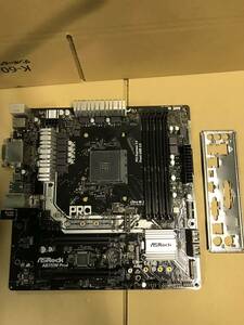 ★中古品 BIOS確認 ASRock AB350M Pro4 AM4 Micro LGA1151 ATXマザーボード IOパネル付属★