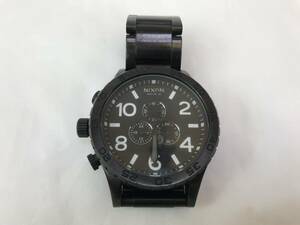 ☆ NIXON ニクソン THE 51-30 CHRONO ALL BLACK クロノグラフ クオーツ 腕時計 　稼働品　♯241013-1