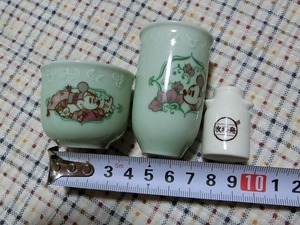 ミニチュア　中国茶　茶器　ミッキー　ミルクピッチャーおまけ