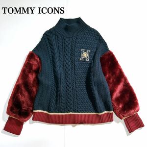 TOMMY ICONS トミーヒルフィガー チャンキー ニット ファー レディース C112419-32