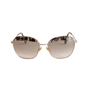 美品 Miu Miu ミュウミュウ メタルフレーム サングラス 眼鏡 アイウェア SMU53Q 59□16-140 ゴールド系 ◆