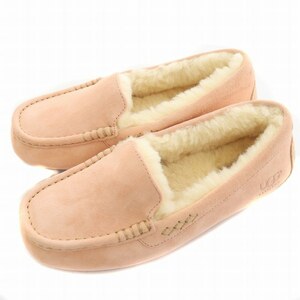 アグ UGG アンスレー W ANSLEY 3312 モカシンローファー ムートン シューズ 靴 US6 23cm ピンク ■GY99 /MW レディース