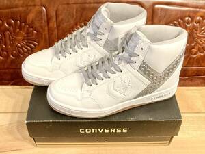 ★☆希少レア!converse WEAPON EDO KIRIKO HI 白/シルバー 7 25cm コンバース ウエポン レザー 江戸切子 デッド ビンテージ 2312★