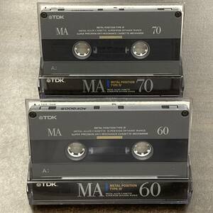 2085T TDK MA 60 70分 メタル 2本 カセットテープ/Two TDK MA 60 70 Type IV Metal Position Audio Cassette