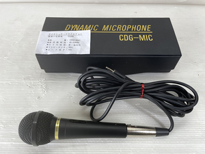 【美品】ダイナミック・マイクロホフォン CDG-MIC 箱付き コード長4.5m 楽器周辺機器 趣味 コレクション 音響機器