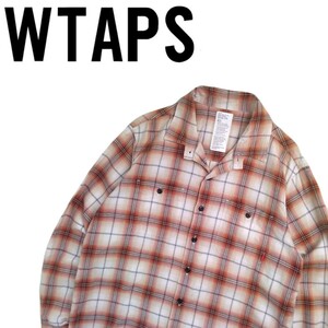 極美品 名作 好配色 WTAPS オンブレチェック 薄手 長袖シャツ ロカビリー メンズ ダブルタップス 日本製 ネイバーフッド シャドー 2406348