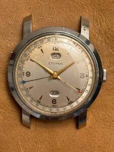 1940年代【ETERNA】エテルナ VINTAGE トリプルカレンダーポインターデイト 手巻き時計　Lemania Longines IWC ORIS