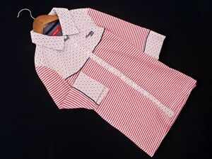 tommy girl トミーガール ボーダー ドット 切替 シャツ カットソー sizeS/白ｘ赤 ■◇ ☆ ega1 レディース