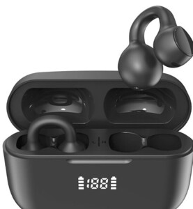 未使用☆イヤーカフ イヤホン bluetooth イヤホン ワイヤレスイヤホン骨伝導イヤホンの革新 Bluetooth5.3+EDR搭載 ブルートゥースイヤホン