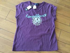 未使用タグ付きKANGOL SPORT女性用半袖TシャツサイズL紫